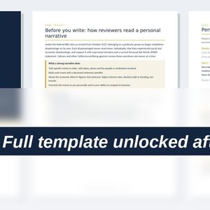 DBE Personal Narrative Kit preview pages