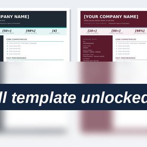 Capability statement template in four colour versions