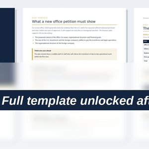 L 1A New Office Business Plan template preview pages